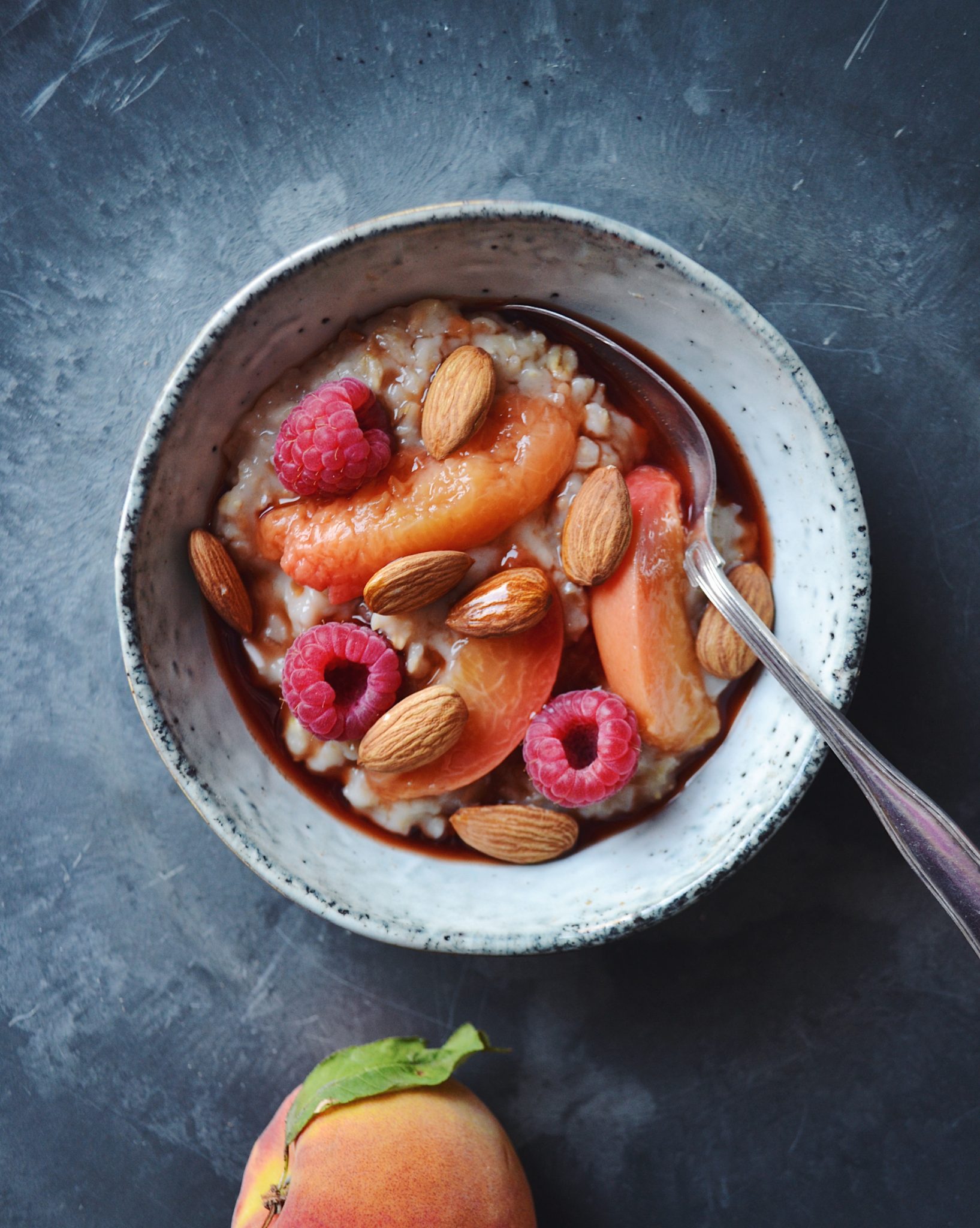 Peach melba i grød-edition