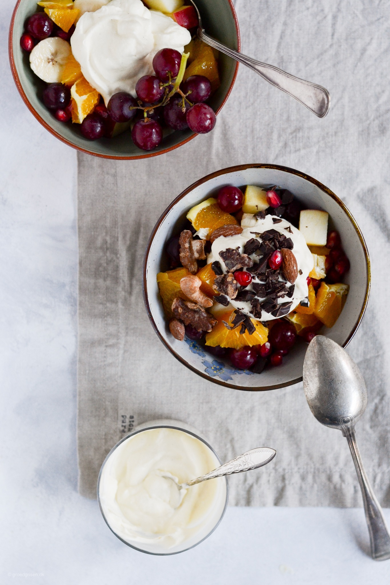 Frugtsalat med råcreme